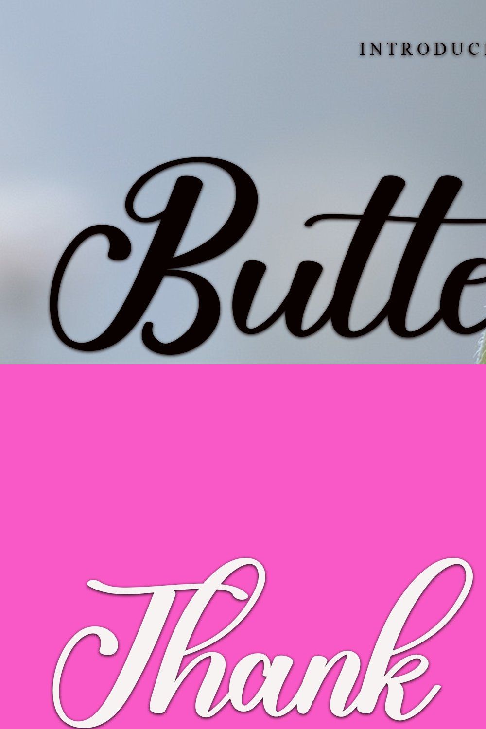 Butterfly - Handwriting Font pinterest preview image.