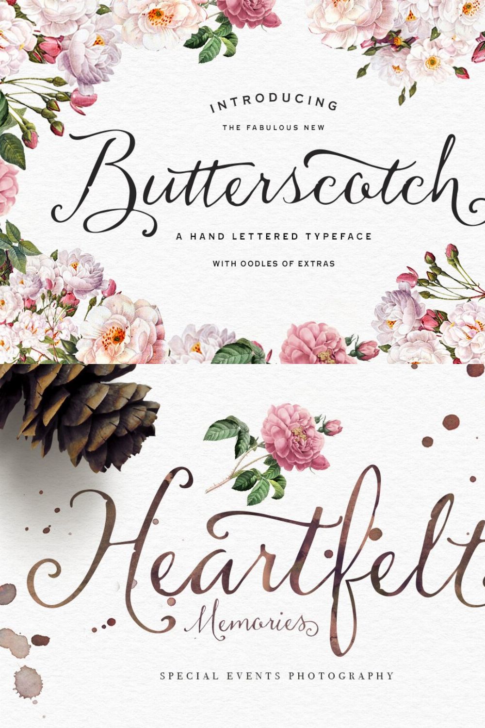 Butterscotch Typeface pinterest preview image.