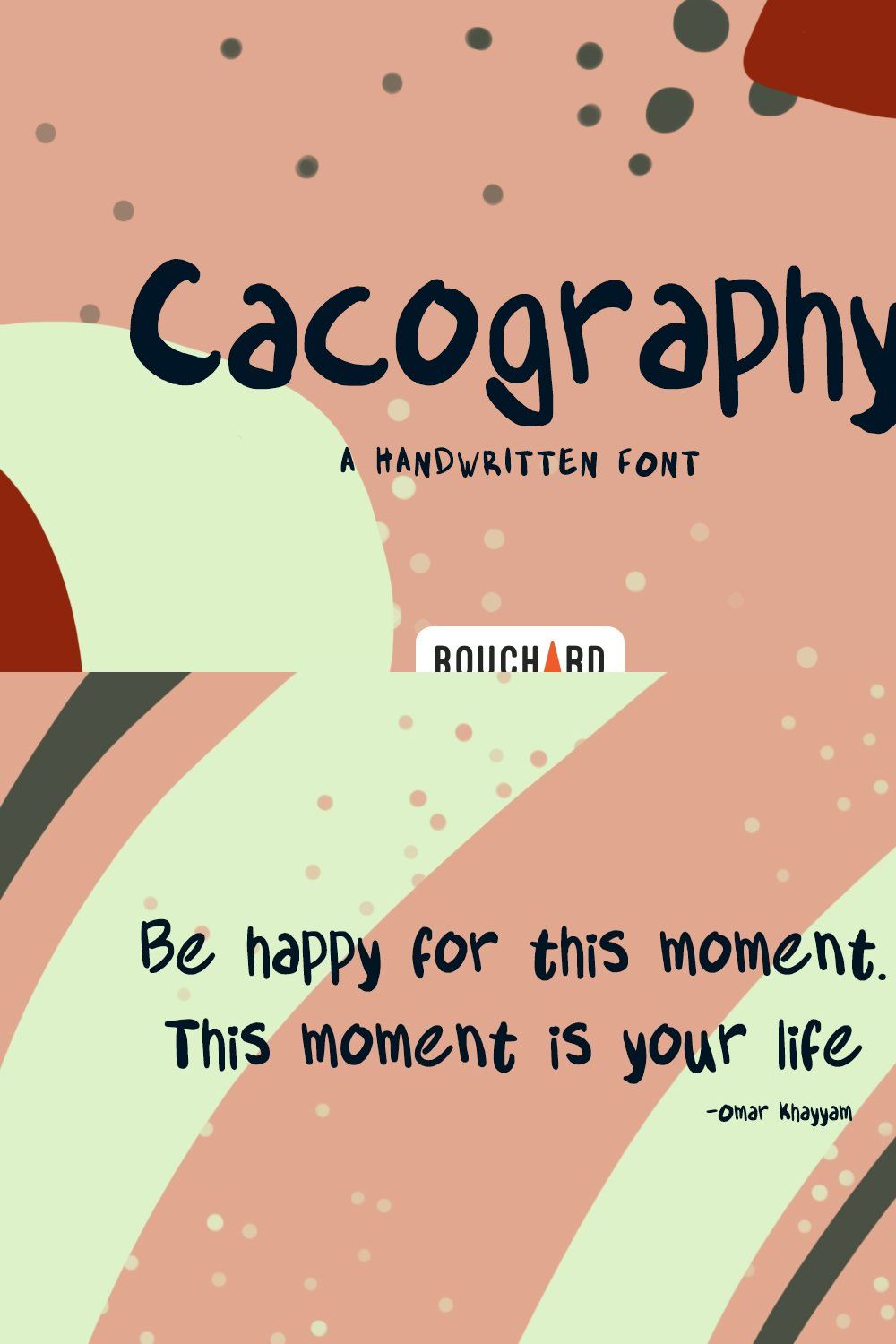 Cacography - Handwritten Font pinterest preview image.