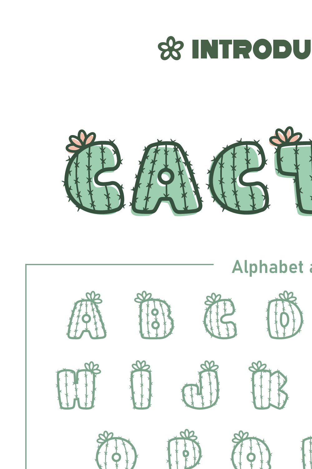 Cactus Font pinterest preview image.