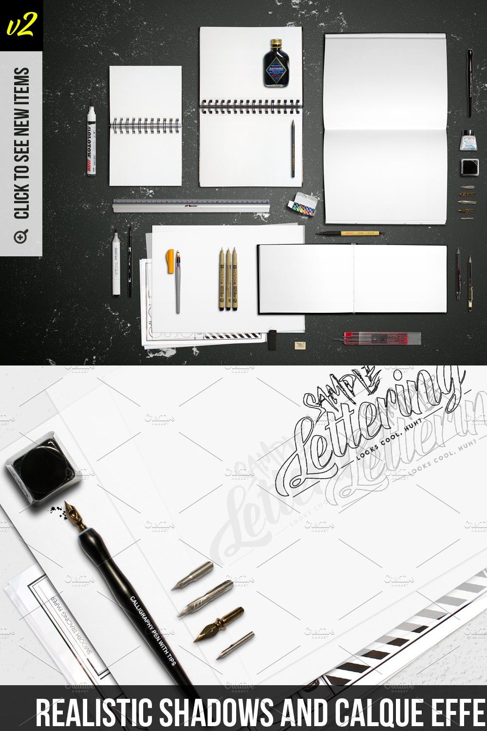 Calque Mockup Scene Creator pinterest preview image.