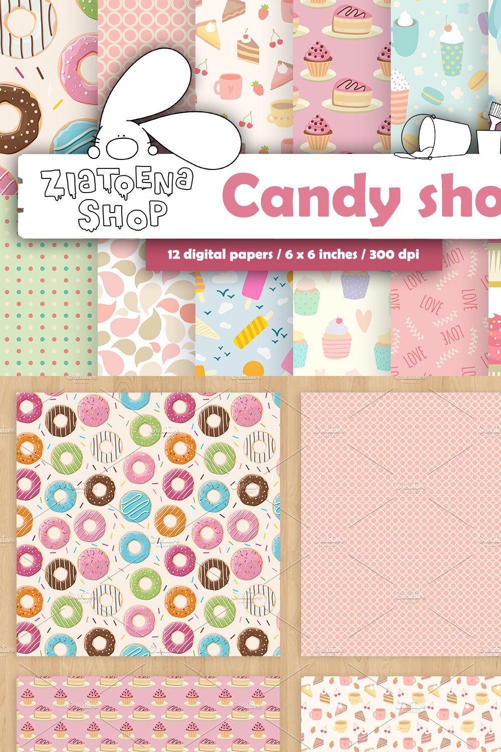 Candy Paper Pack pinterest preview image.