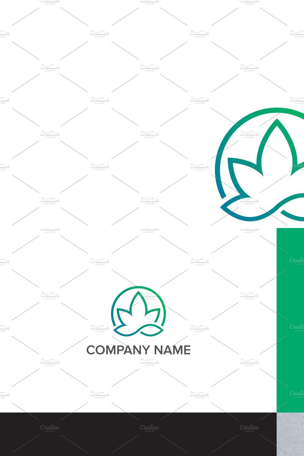 Cannabis logo design pinterest preview image.