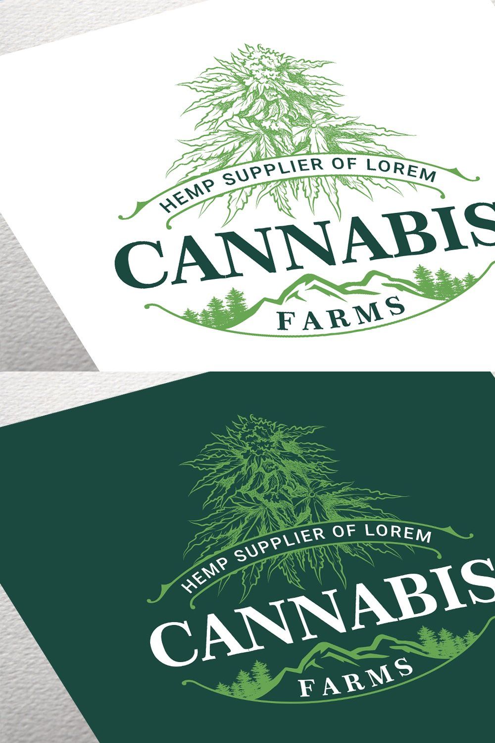 Cannabis logo vector pinterest preview image.