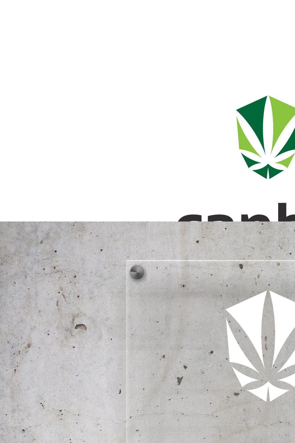 Cannabis Sativa Hemp Shield Logo pinterest preview image.