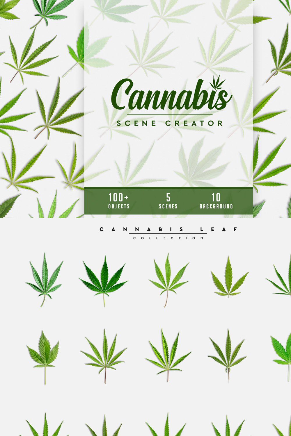 Cannabis Scene Creator #01 pinterest preview image.