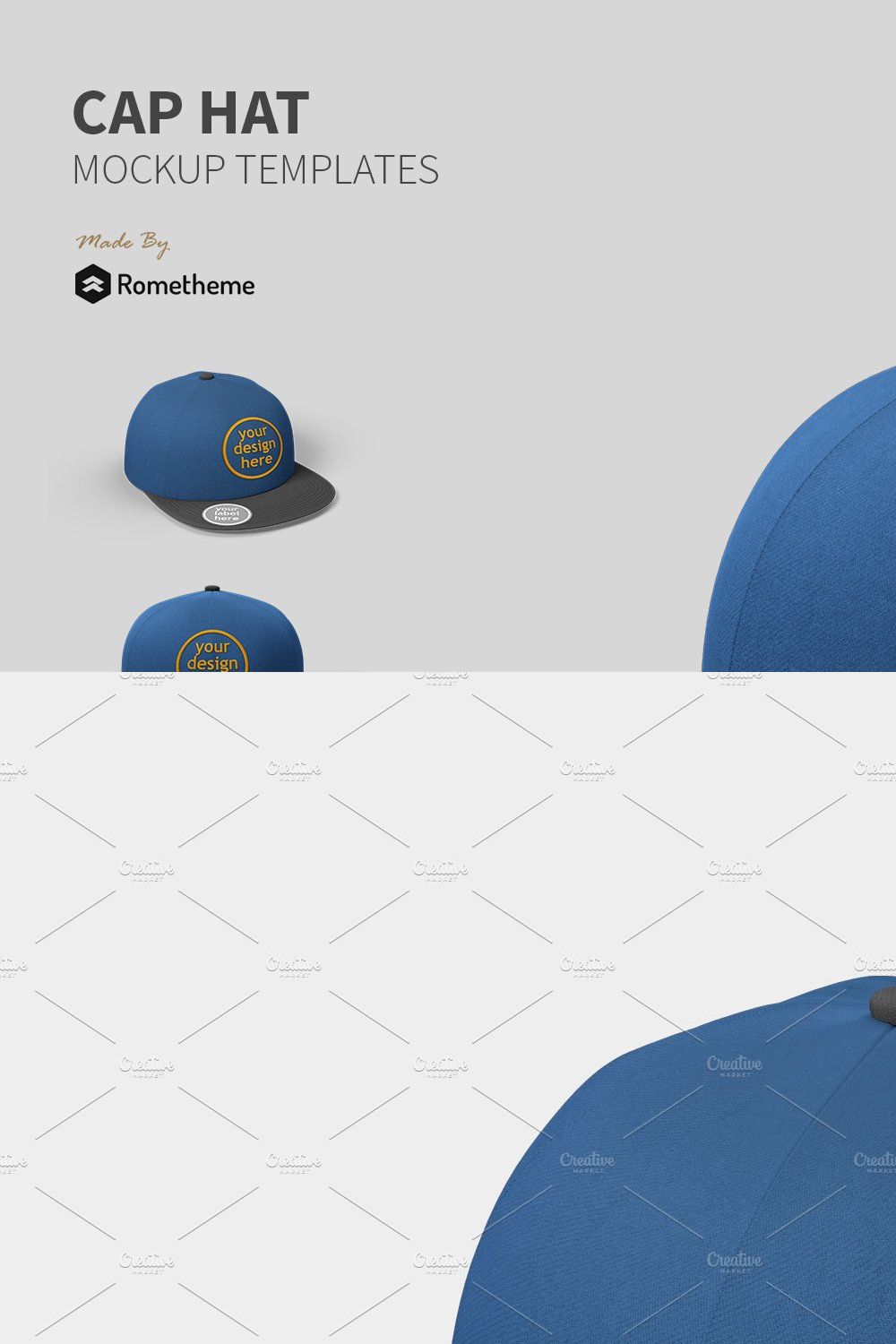 Cap Hat - Mockup vol.01 pinterest preview image.