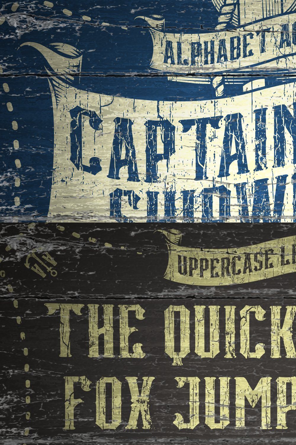 CAPTAIN TALL SHIPWRECK FONT DUO pinterest preview image.
