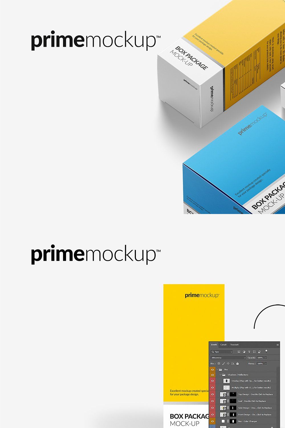 Cardboard Package Box Mockup Bundle pinterest preview image.