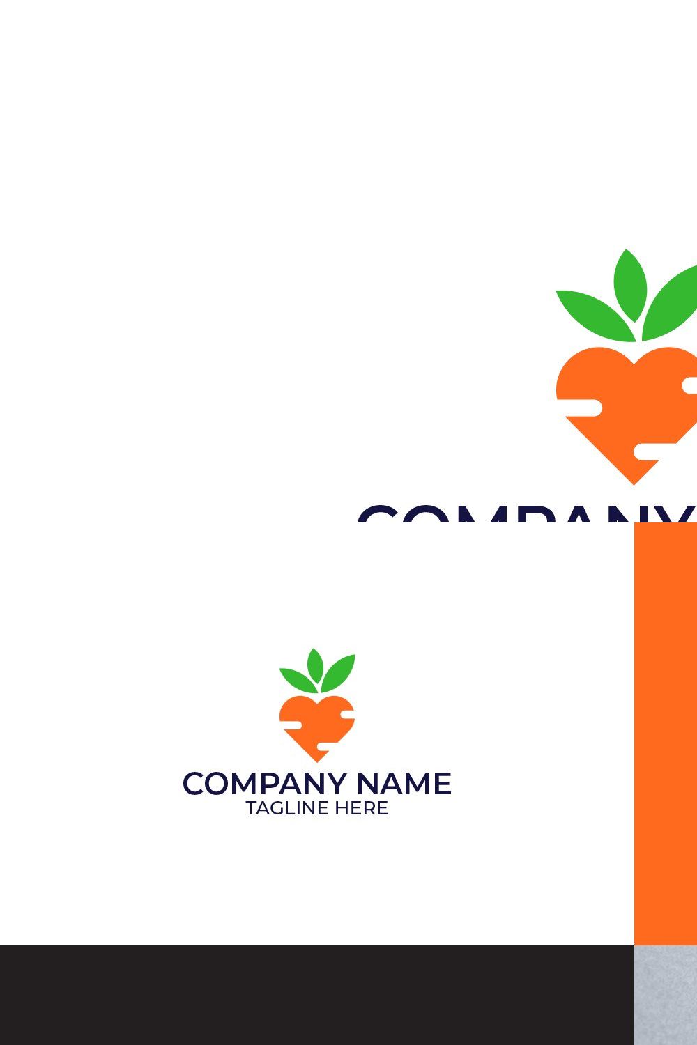 Carrot Logo Design pinterest preview image.