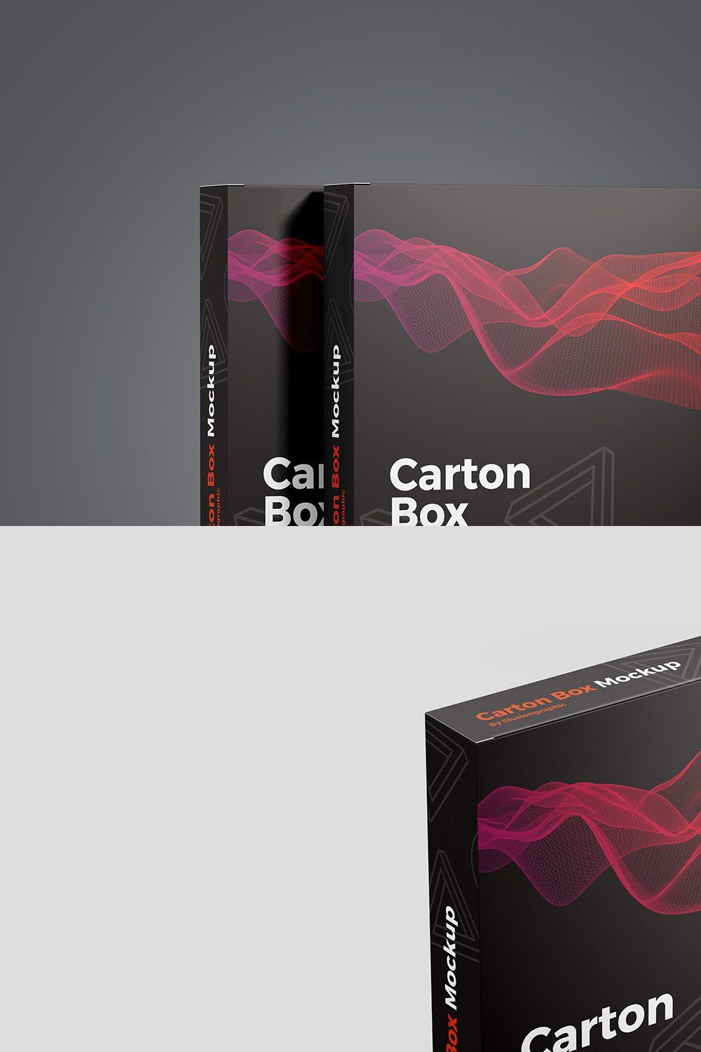 Carton Box Mockup - 8 Views pinterest preview image.