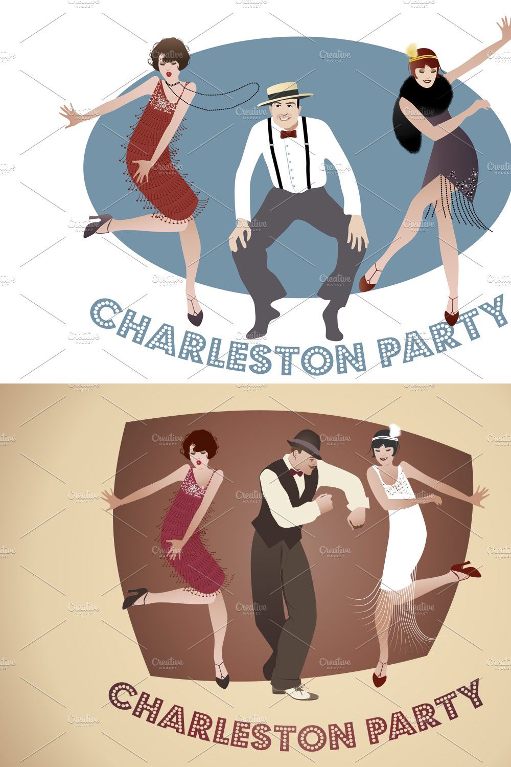 Charleston Party pinterest preview image.