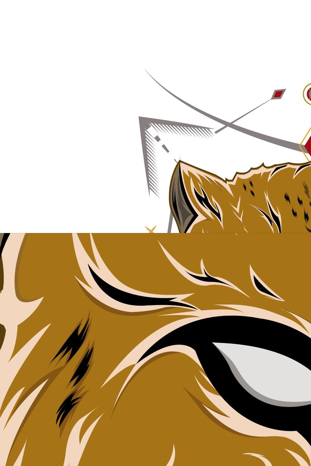 Cheetah head, wild mascot vector pinterest preview image.