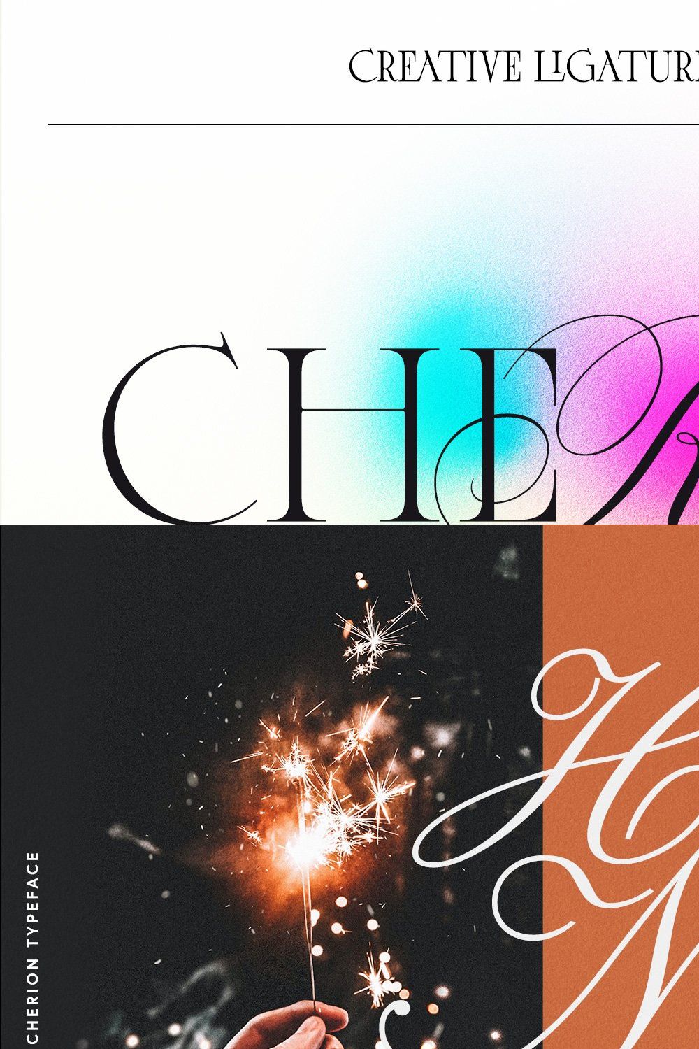 Cherion Typeface pinterest preview image.