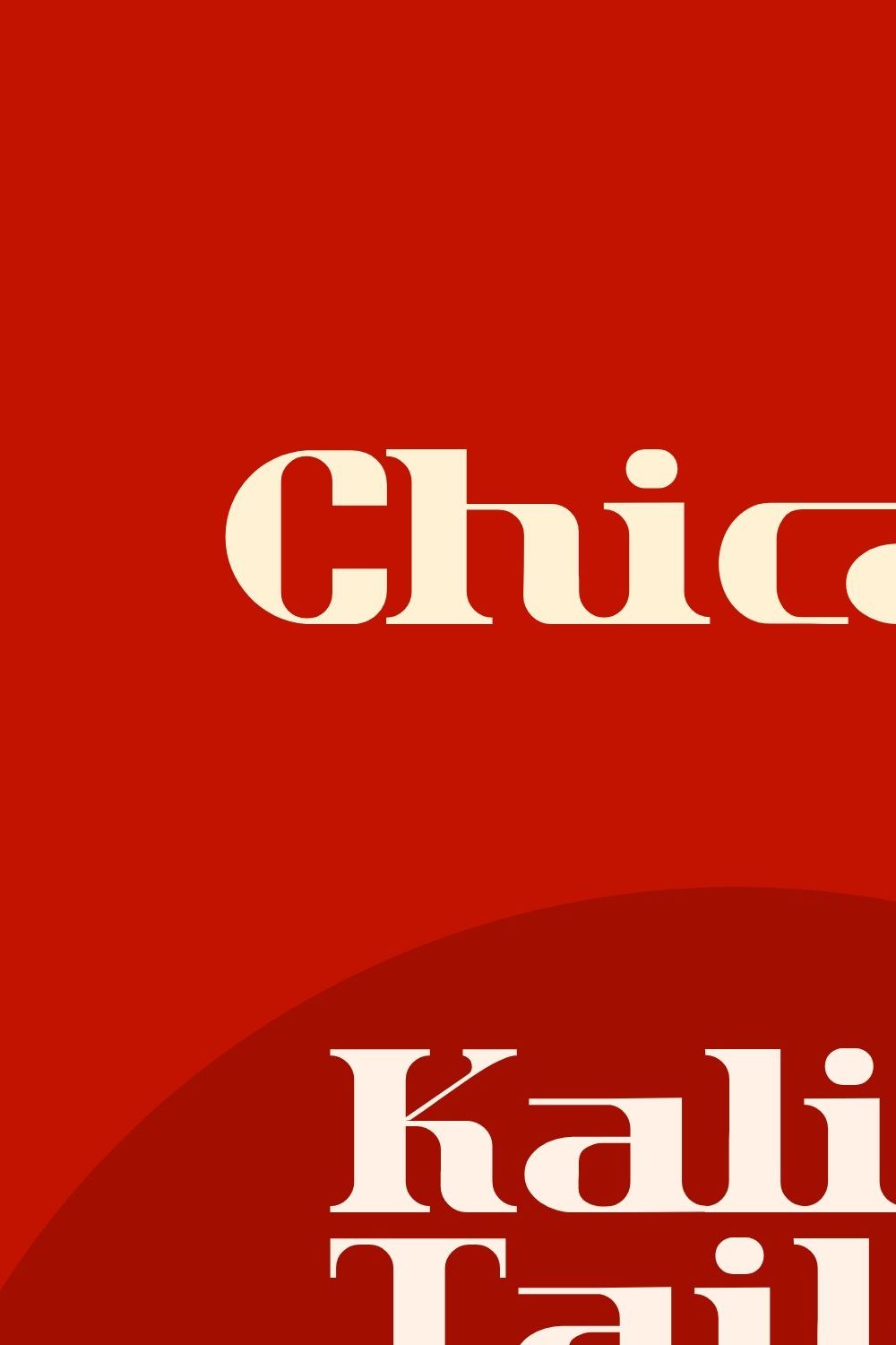 Chicago Retro Geometry Font pinterest preview image.