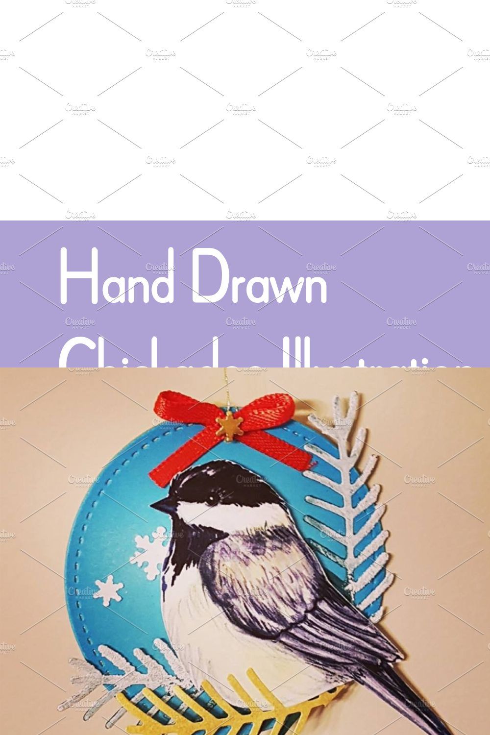 Chickadee Drawing Clip Art pinterest preview image.