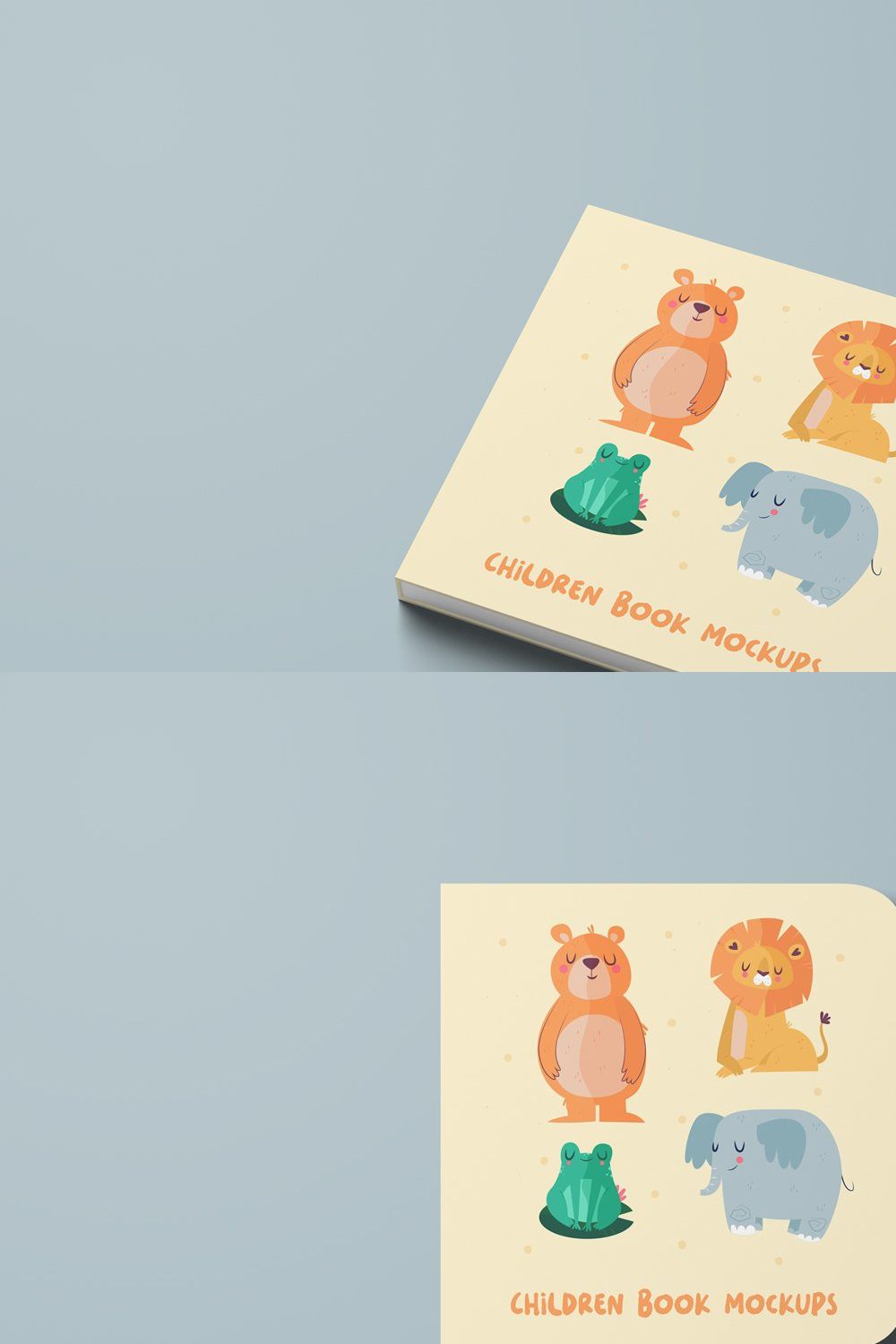 Children's Book Mockups pinterest preview image.