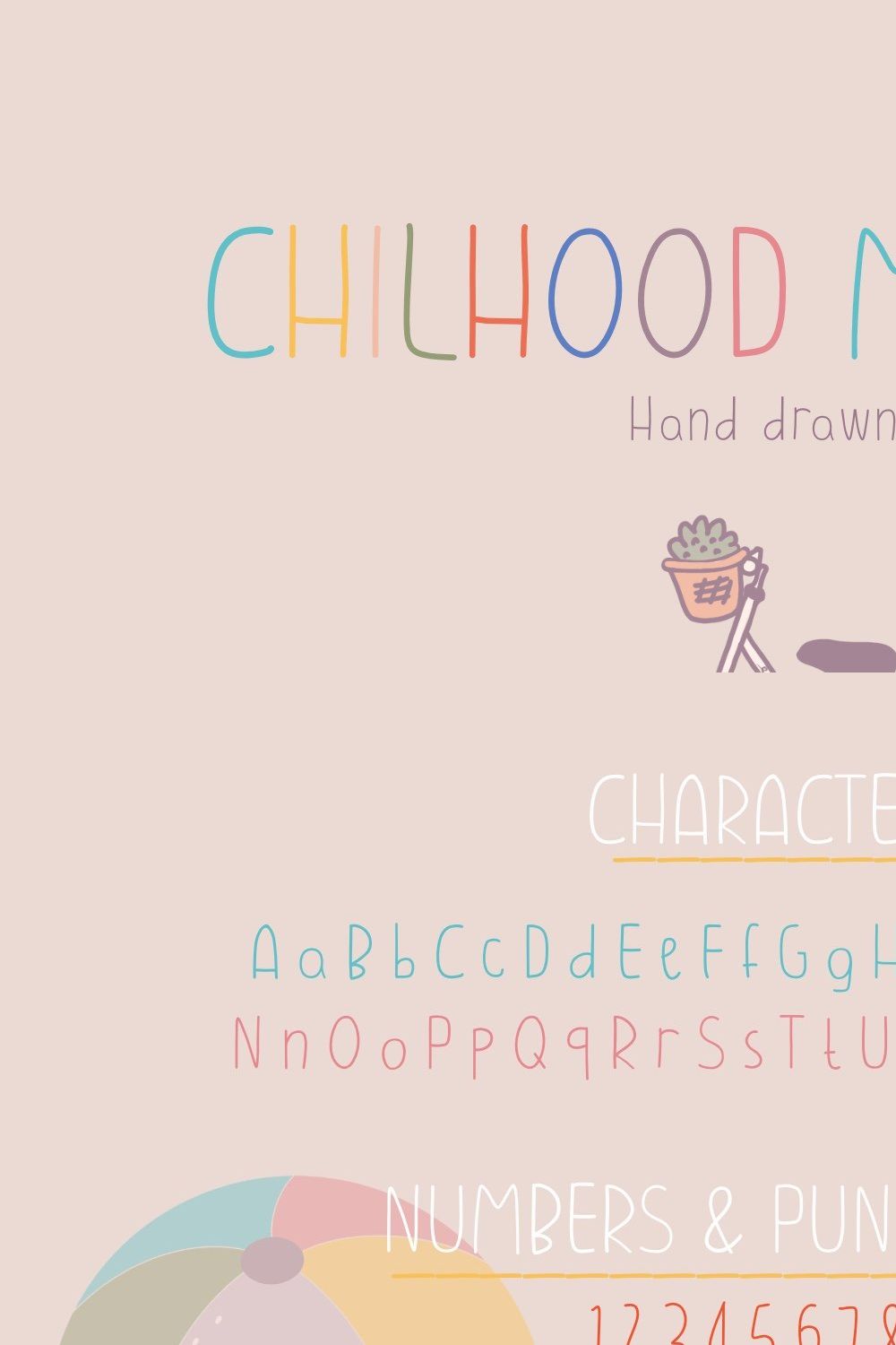 CHILHOOD MEMORIES | Kids Font pinterest preview image.