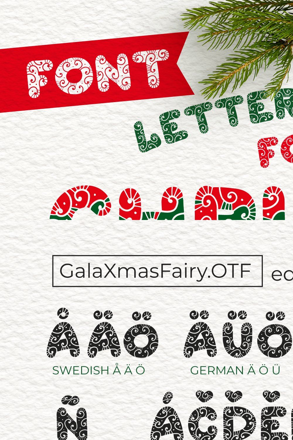 Christmas Fairy Tale Display Font pinterest preview image.