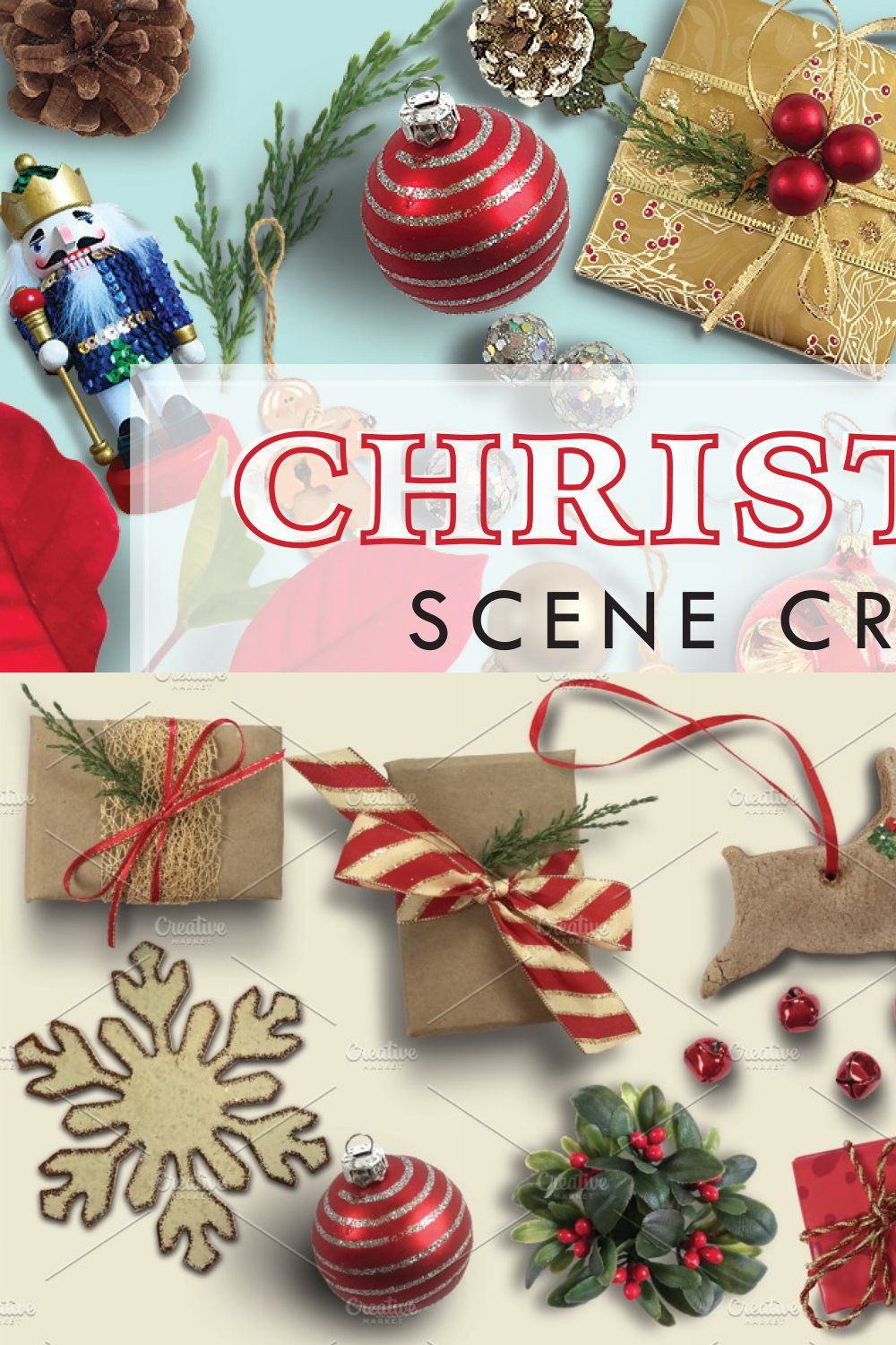Christmas Holiday Scene Creator pinterest preview image.