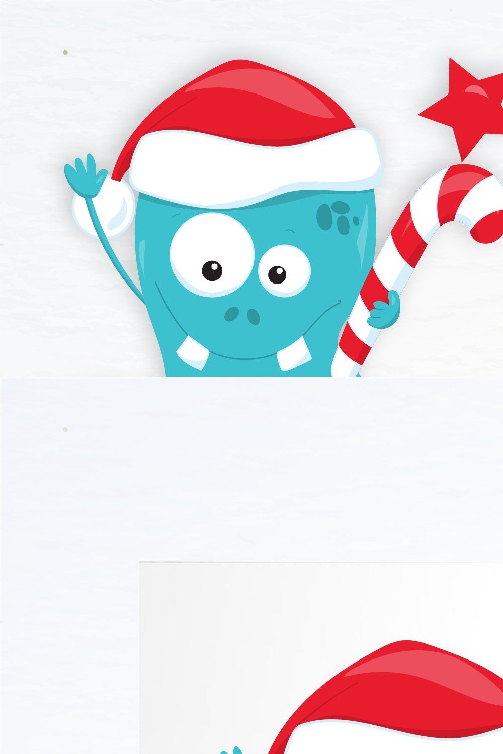 Christmas Monsters illustration pack pinterest preview image.