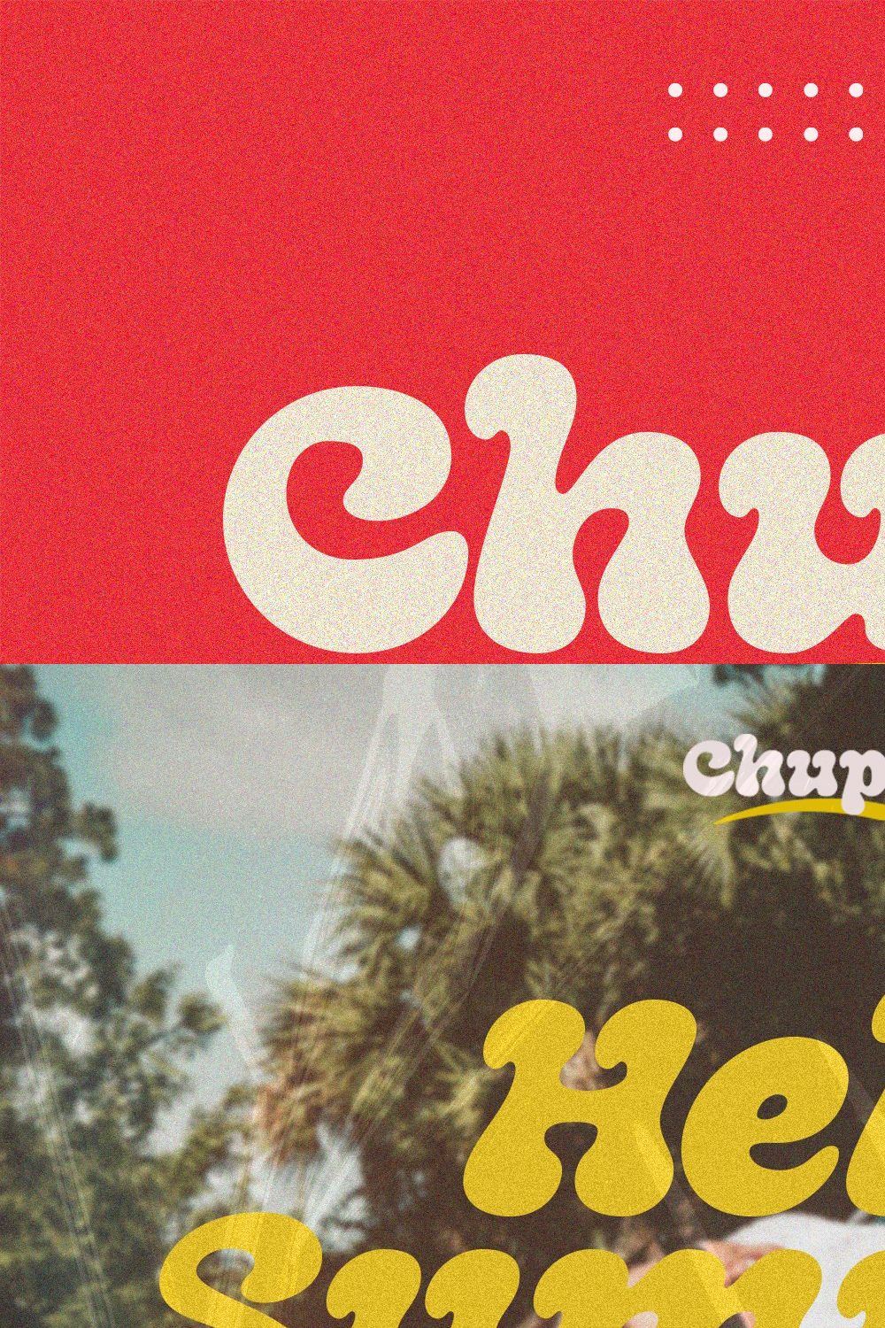 Chups - Groovy Retro Font pinterest preview image.