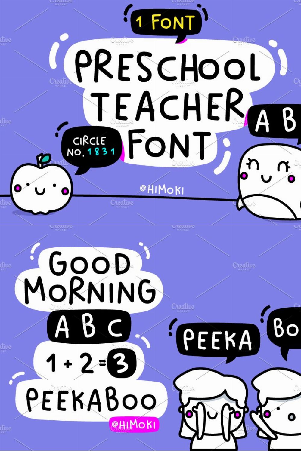 Circle.Preschool.Teacher.kids.font pinterest preview image.