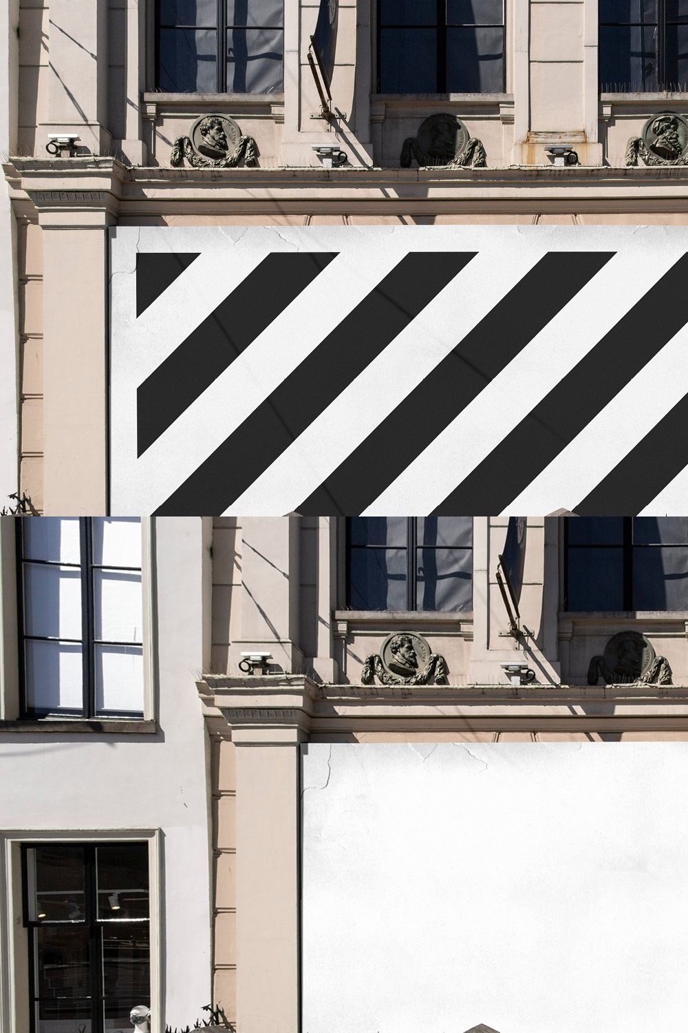 City Retail Shop Facade Mockup pinterest preview image.