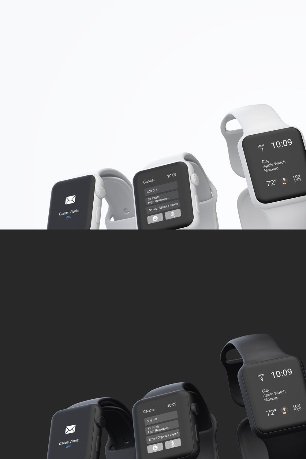 Clay Apple Watch Mockup 08 pinterest preview image.