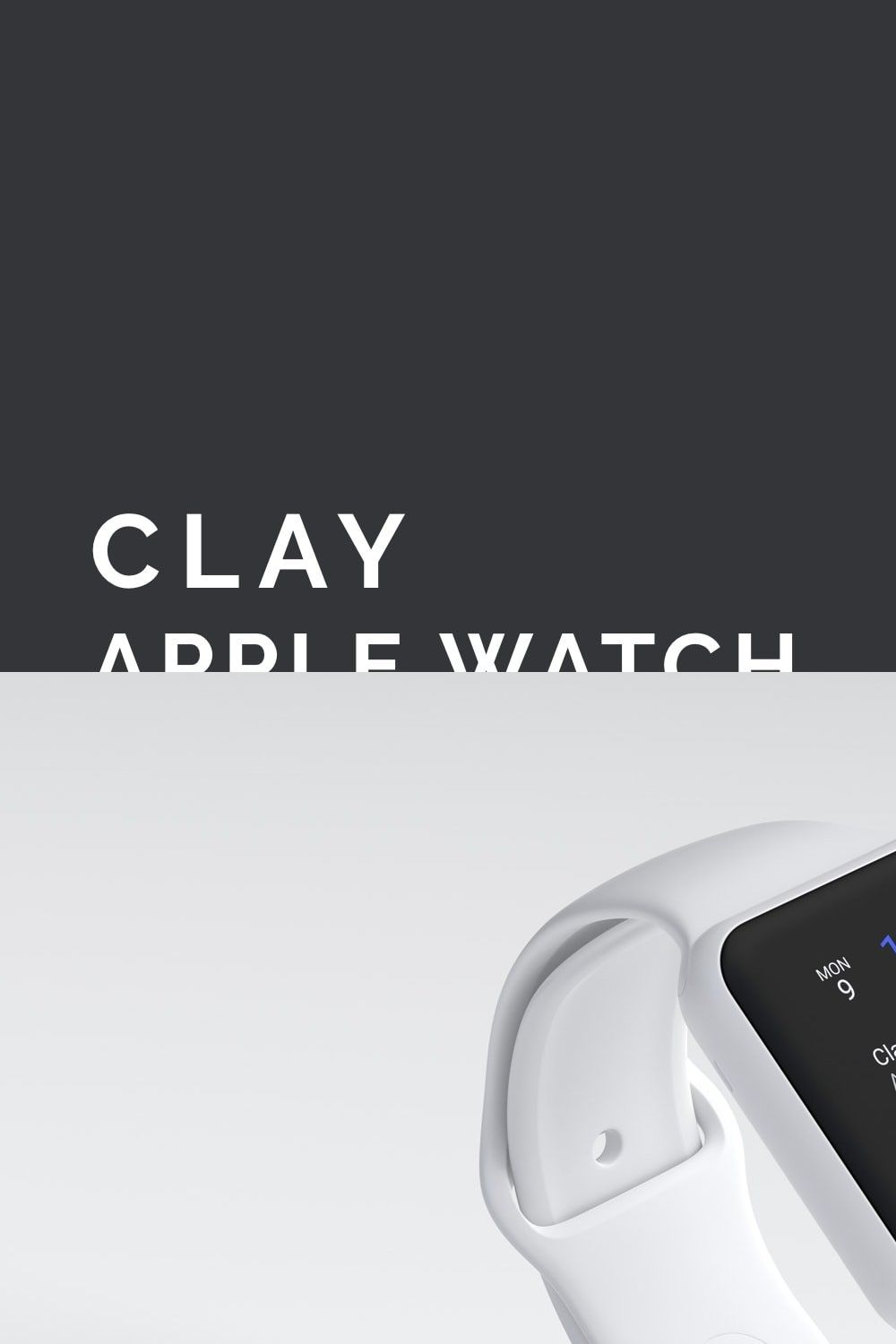 Clay Apple Watch Mockups Pack 01 pinterest preview image.