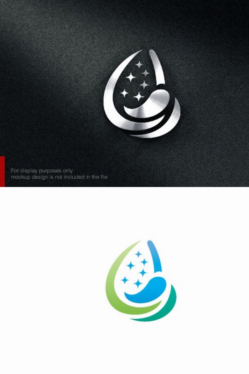 Clean Drop Logo pinterest preview image.