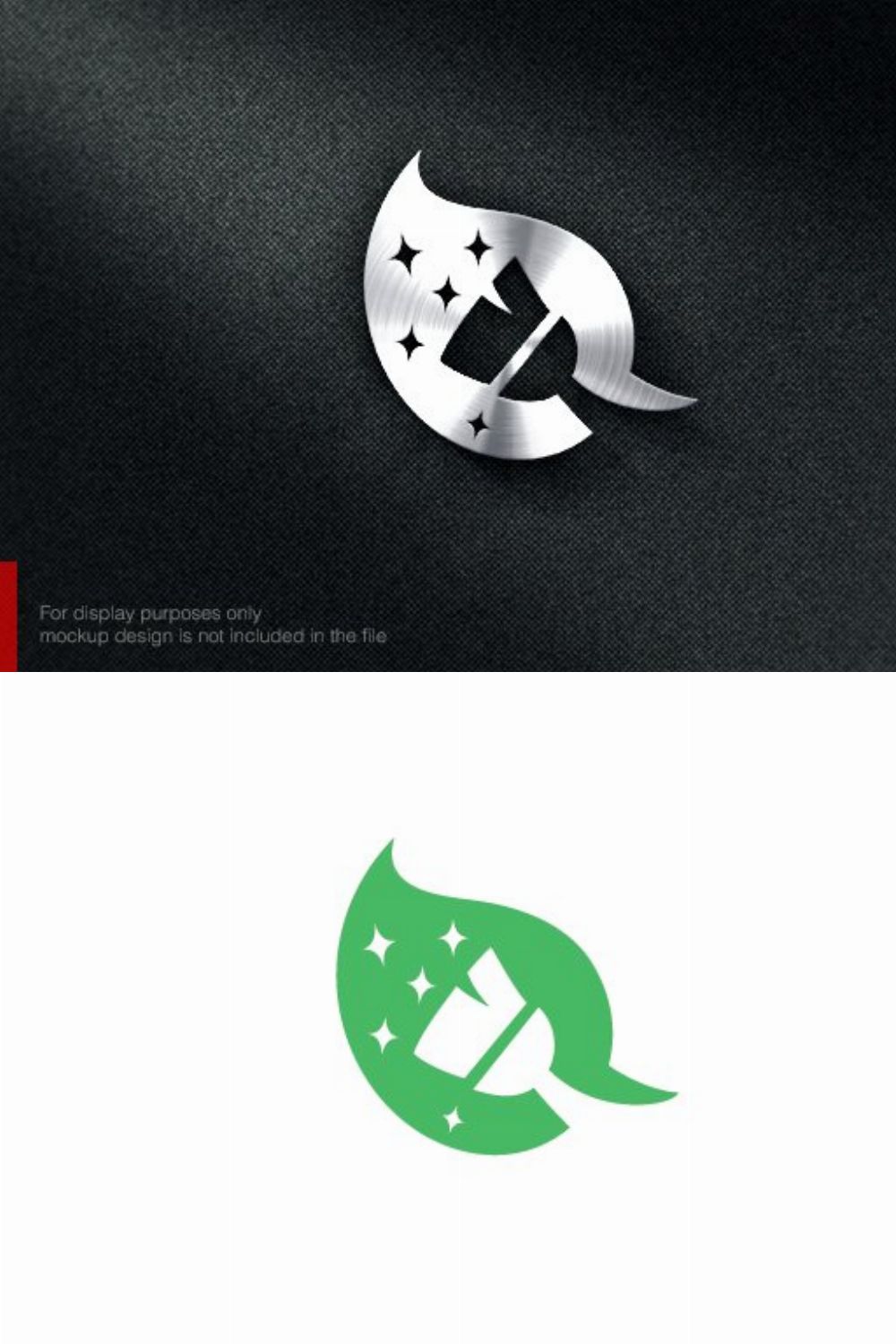 Clean Green Logo pinterest preview image.
