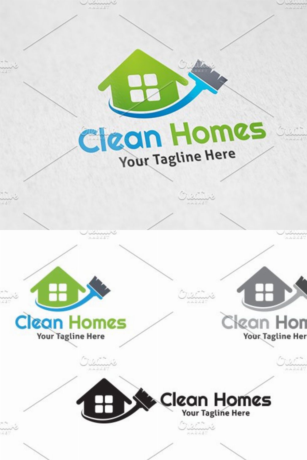 Clean Homes pinterest preview image.