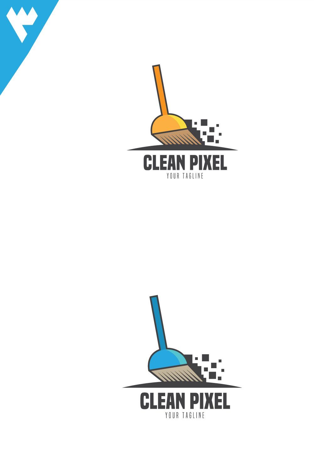 Clean Pixel Logo pinterest preview image.