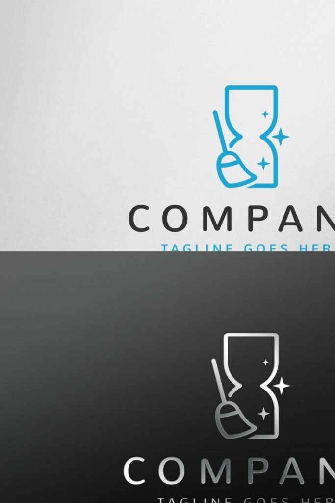 Cleaning Hourglass Logo MasterBundles
