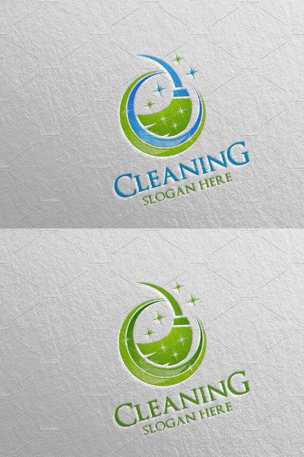 Cleaning Services Vector Logo pinterest preview image.