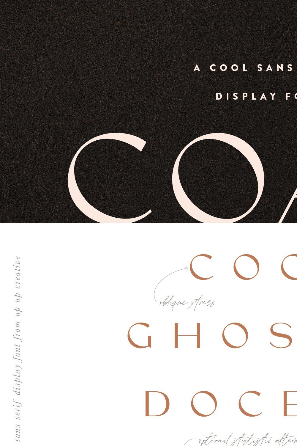 Coax, A Cool Sans Serif Display Font pinterest preview image.
