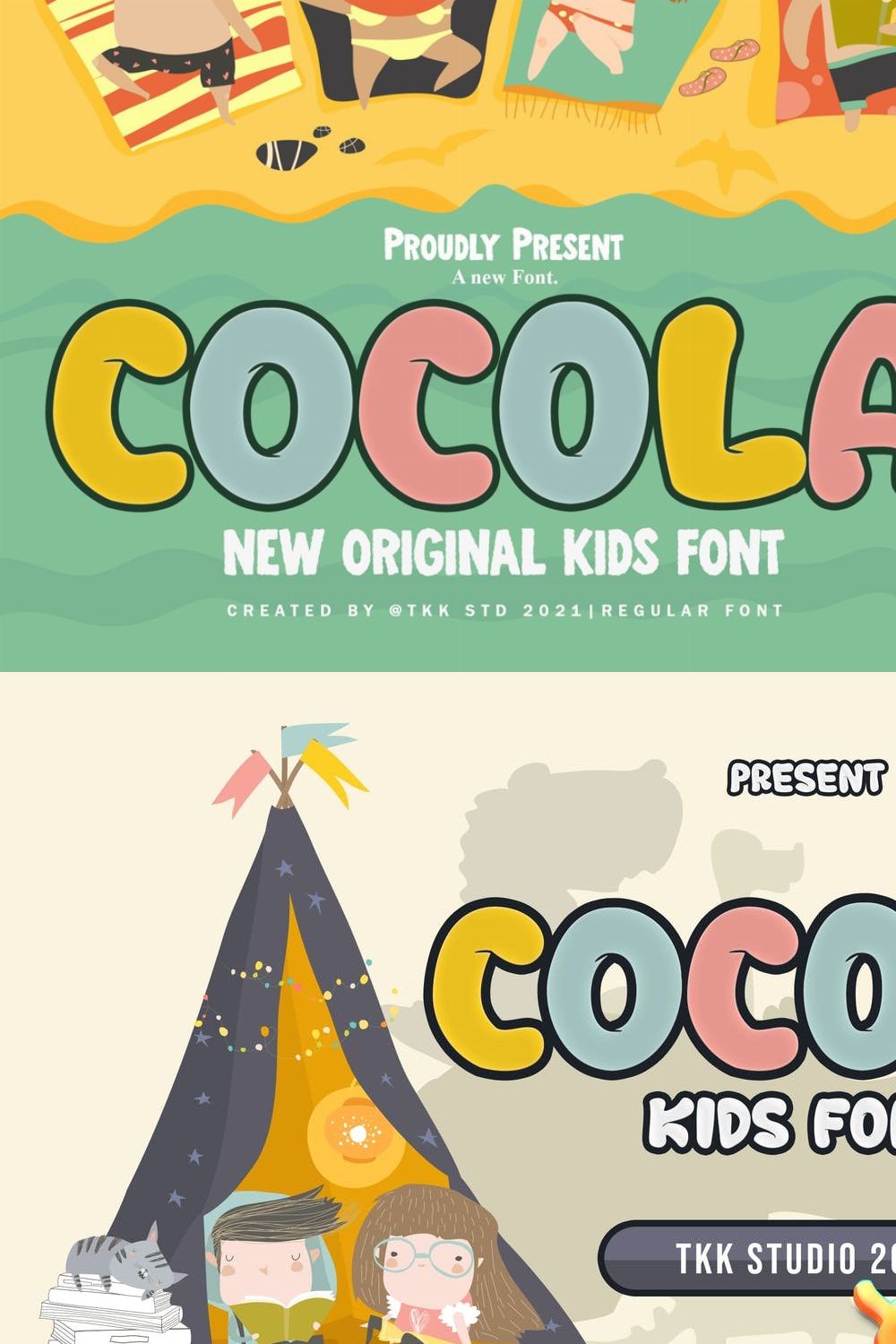 COCOLA - Kids Font pinterest preview image.