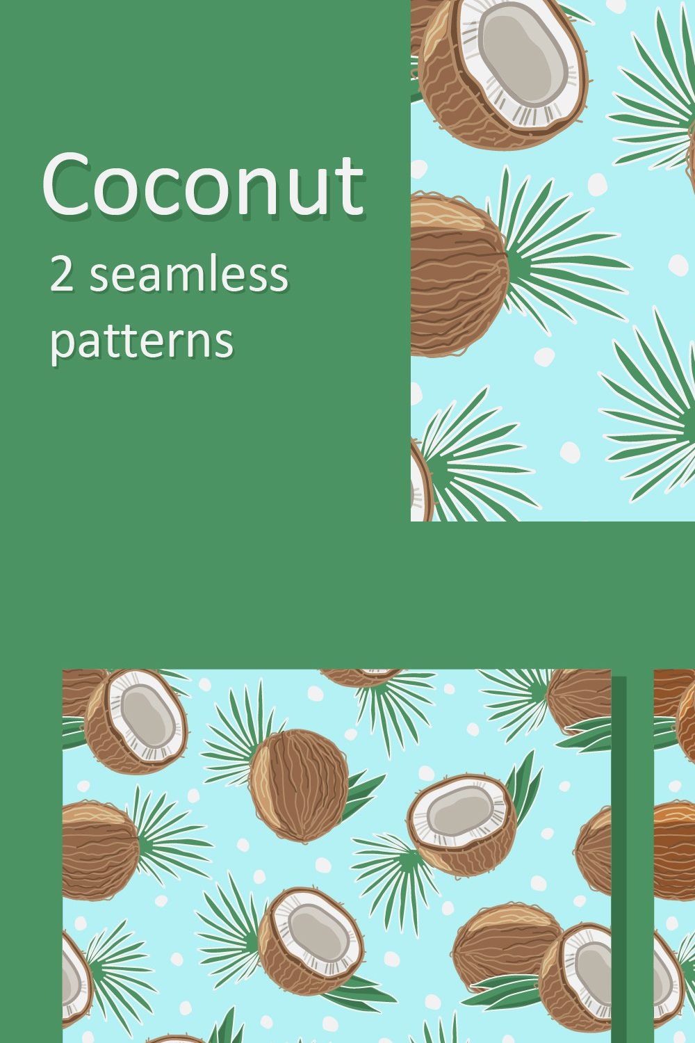 Coconut patterns pinterest preview image.