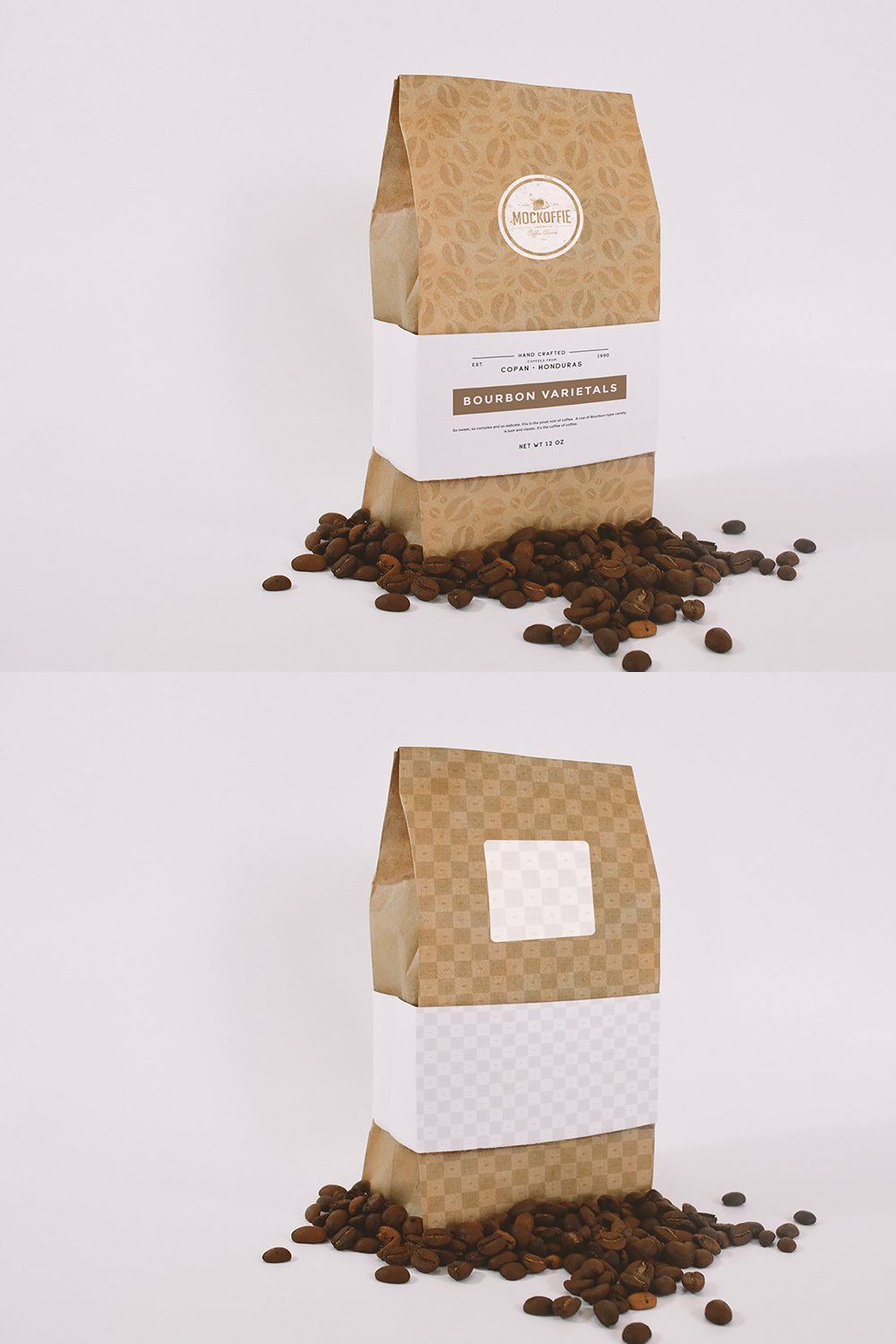 Coffee Bag Mockup pinterest preview image.