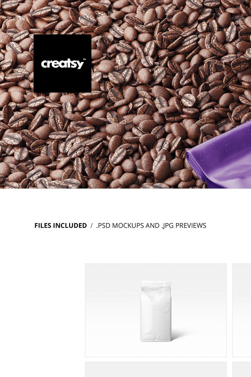 Coffee Bag Mockup Set (glossy) pinterest preview image.