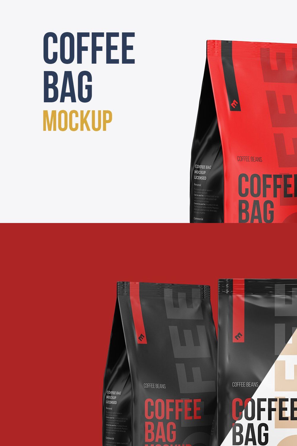 Coffee Bag, two Pouches in one scene pinterest preview image.
