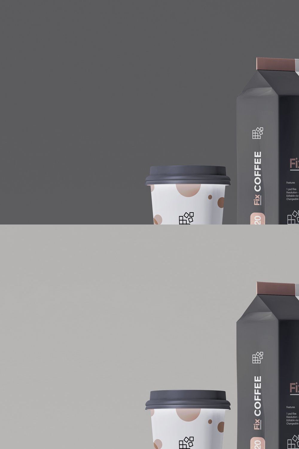 Coffee Packaging Mockup 2 pinterest preview image.
