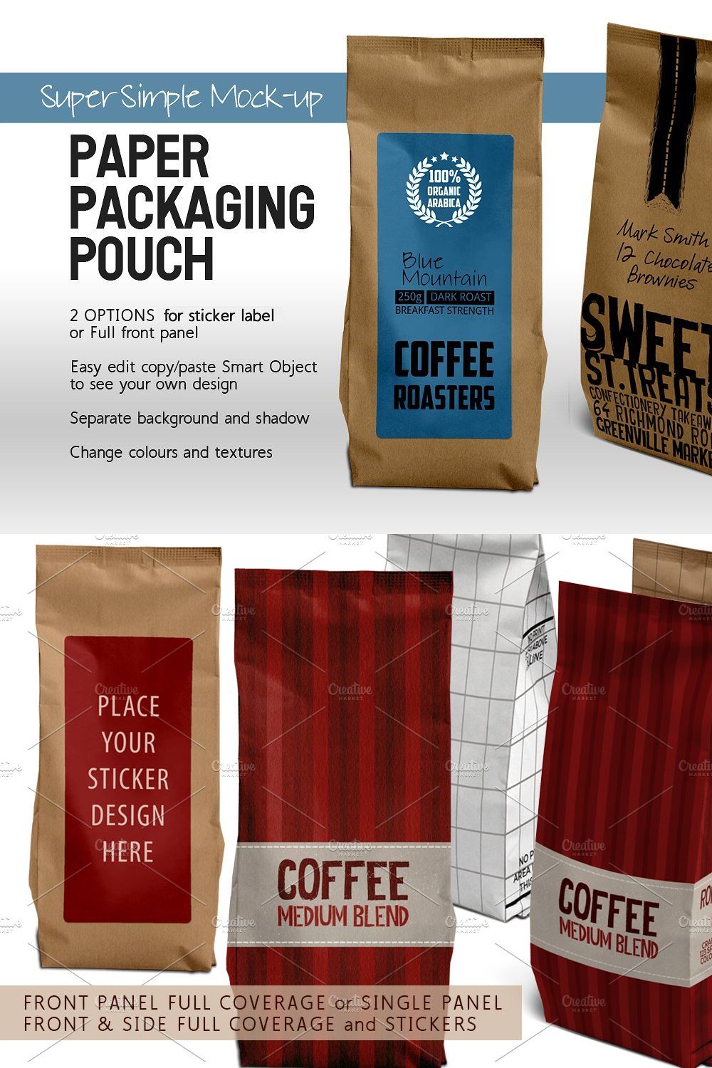 Coffee Pouch, Tea Pack, Paper Bag pinterest preview image.