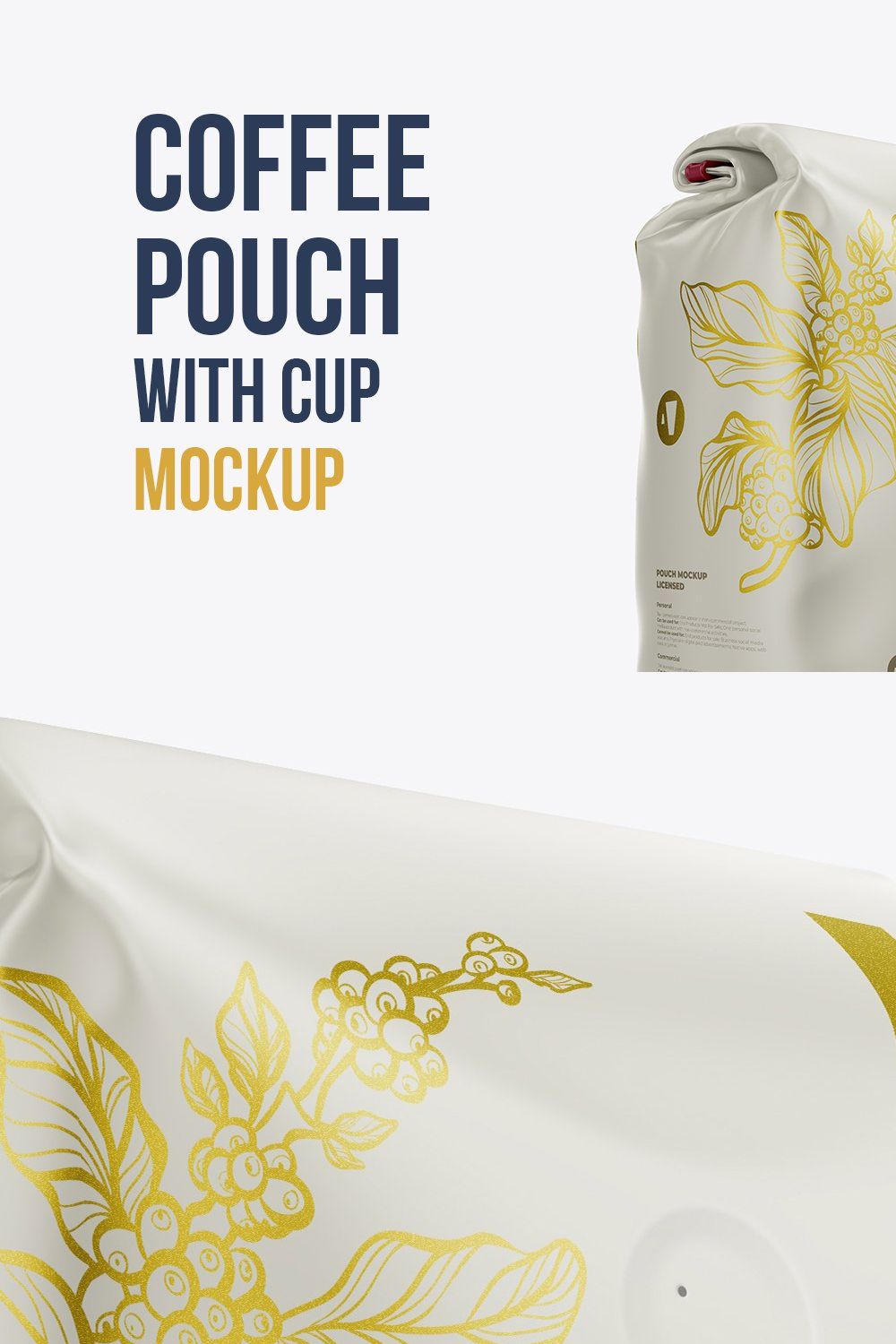 Coffee pouch with Cup. Half Side pinterest preview image.