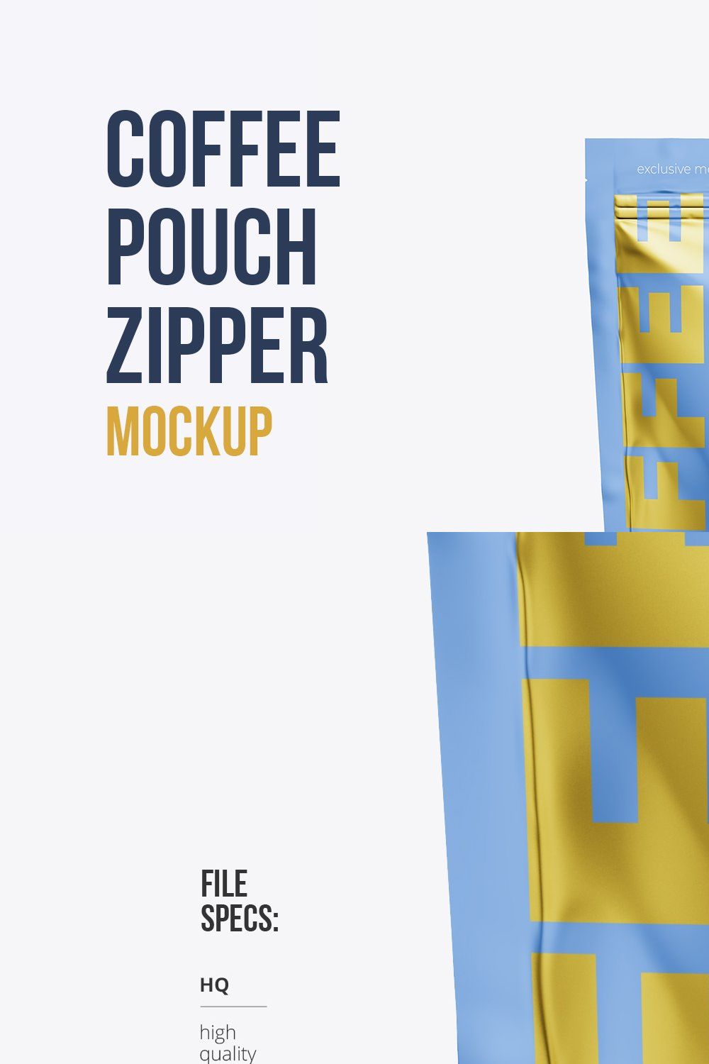 Coffee Stand Up Pouch Zipper pinterest preview image.