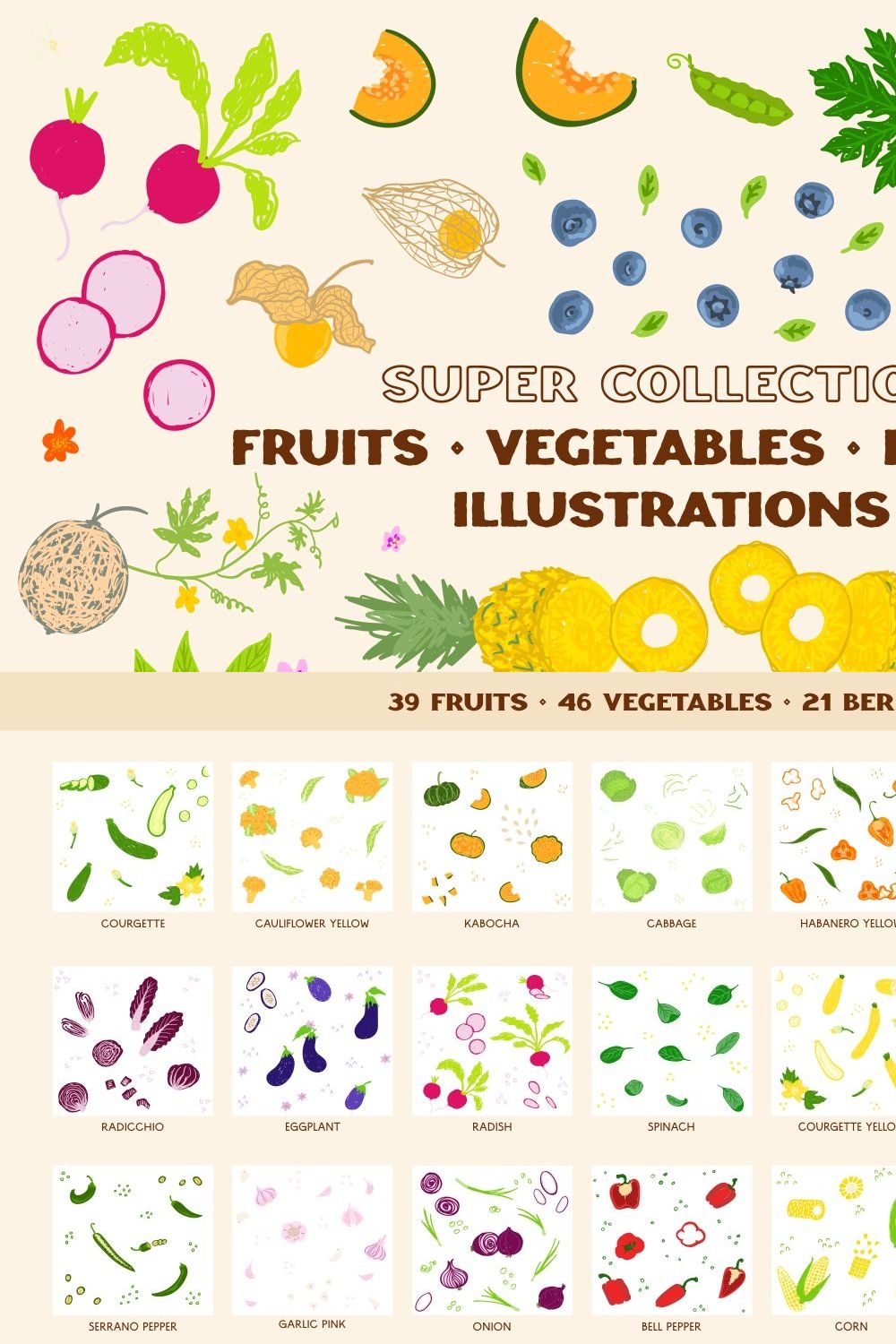 Collection fruits vegetables berries pinterest preview image.