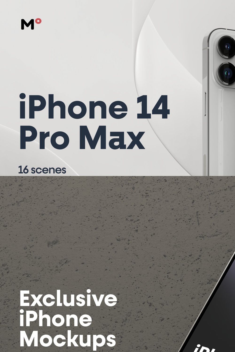 Collection iPhone 14 Pro Max Mockups pinterest preview image.