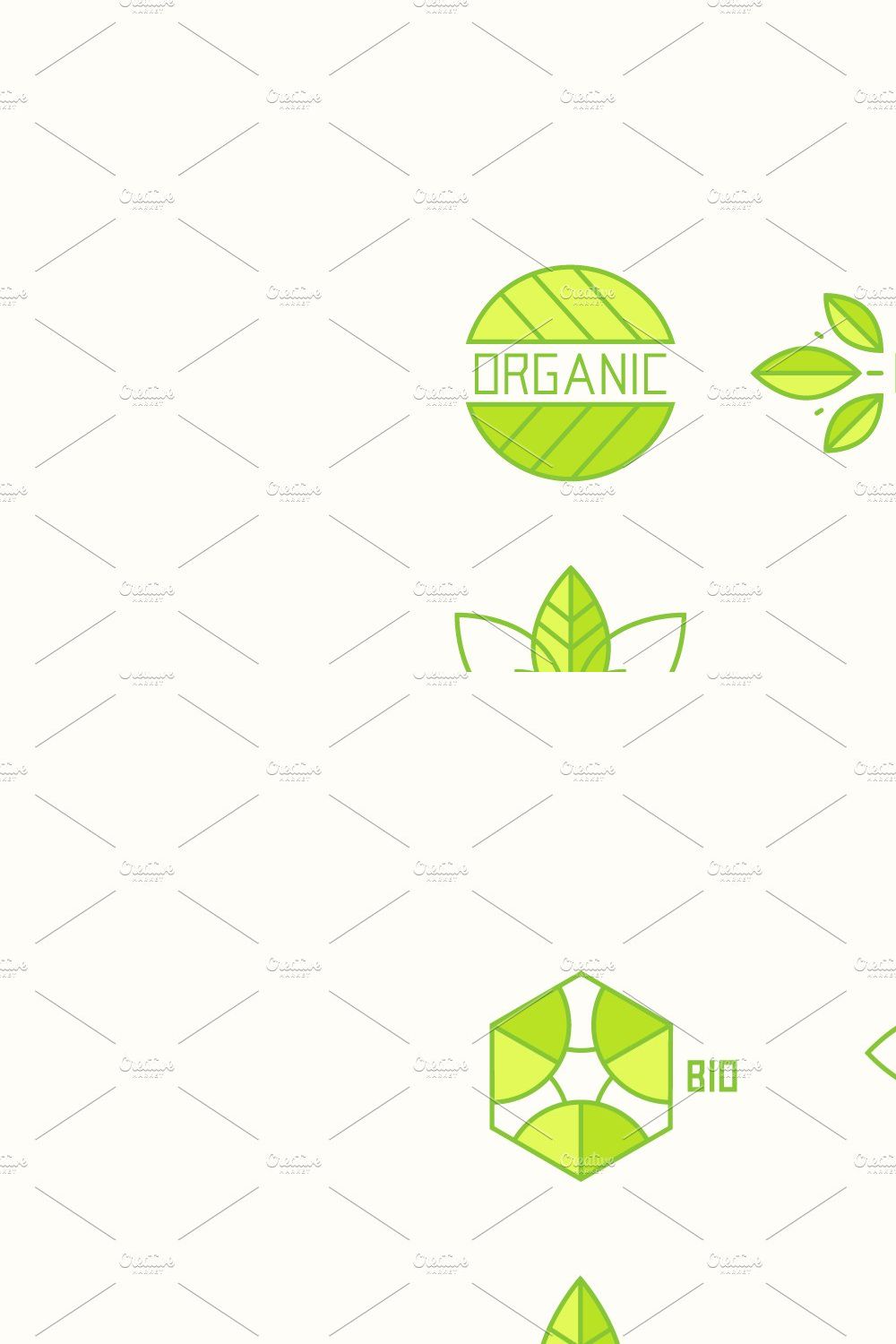 Collection of organic logos pinterest preview image.