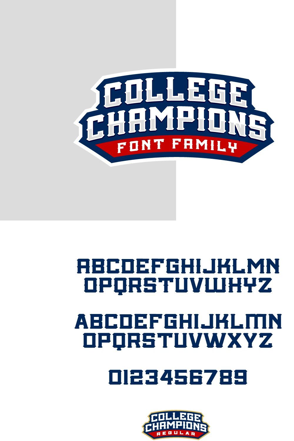 COLLEGE CHAMPIONS FONT FAMILY pinterest preview image.